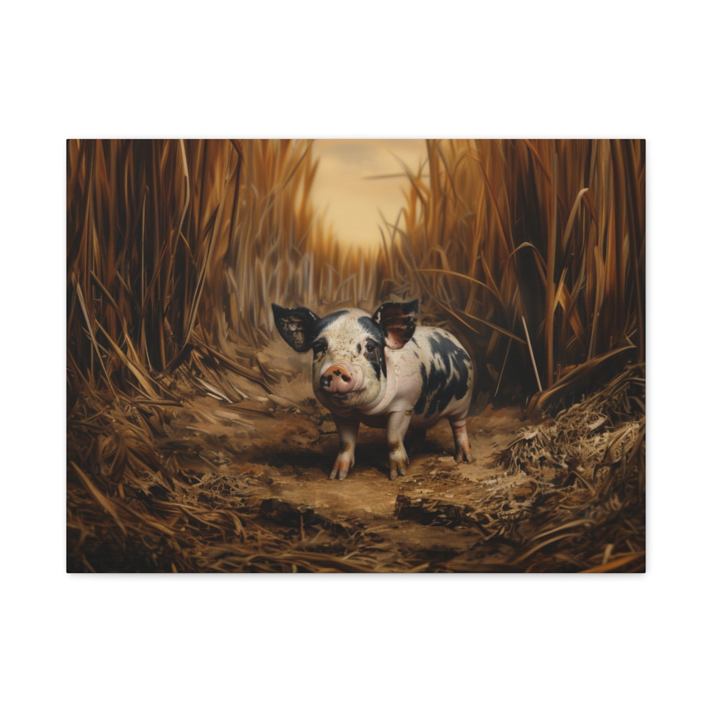 Gloucestershire "Runt" Pig Canvas 1.25"