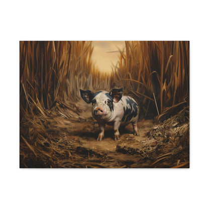 Gloucestershire "Runt" Pig Canvas 1.25"