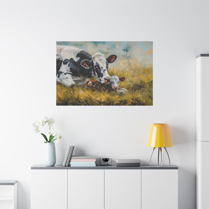 Holstein "Bella and Hazel" Friesian Cow Canvas 1.25"