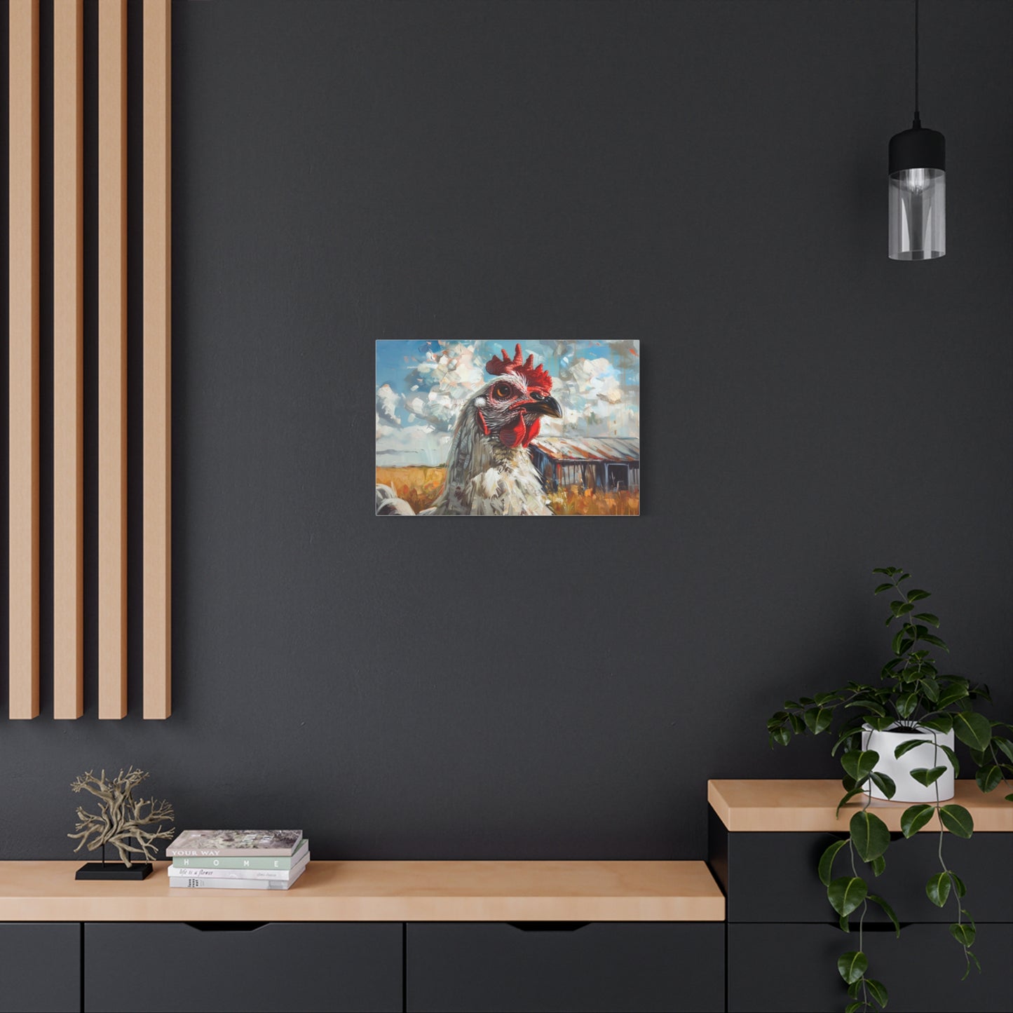 Leghorn "Cloud" Chicken Canvas 1.25"