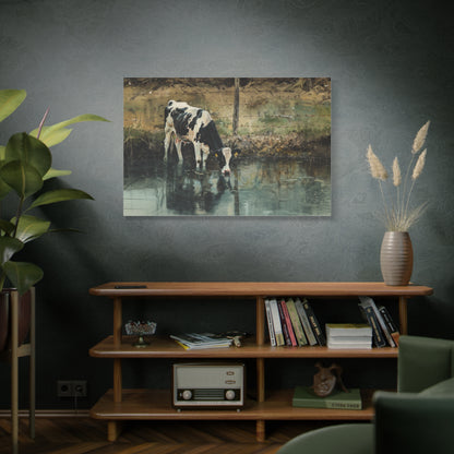 Holstein "River" Friesian Cow Canvas 1.25"