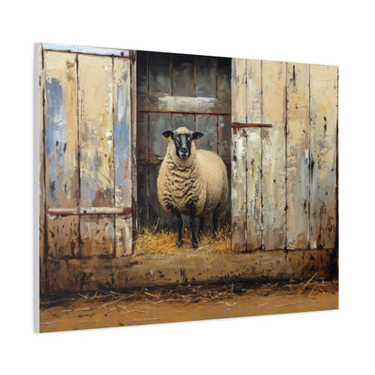 Suffolk "Sophie" Sheep Canvas 1.25"