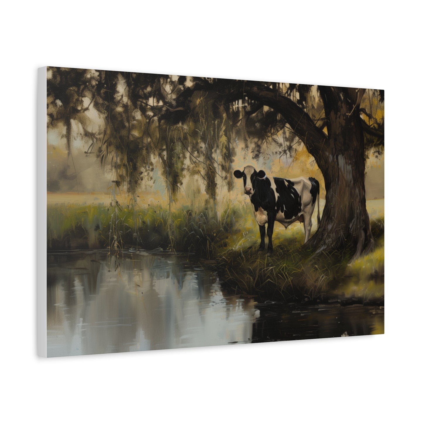 Holstein "Willow" Friesian Cow Canvas 1.25"