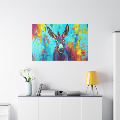 Donkey "Confetti" Fauvism Canvas 1.25"