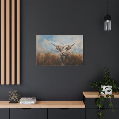 Highland "White Highlander" Cow Canvas 1.25"