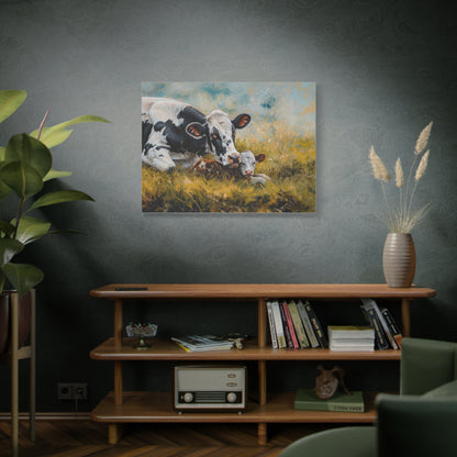 Holstein "Bella and Hazel" Friesian Cow Canvas 1.25"