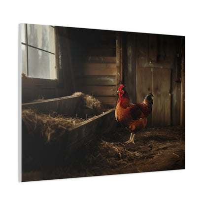 Rhode Island Red "Flappy" Chicken Canvas 1.25"