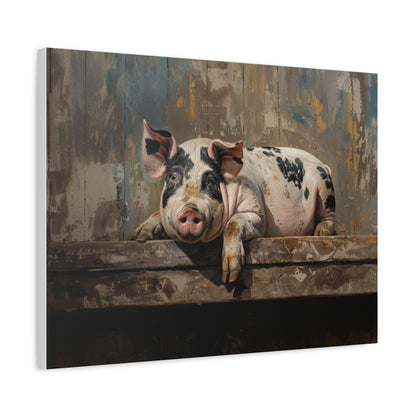 Gloucestershire "Millie" Pig Canvas 1.25"