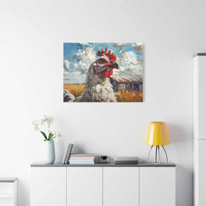 Leghorn "Cloud" Chicken Canvas 1.25"