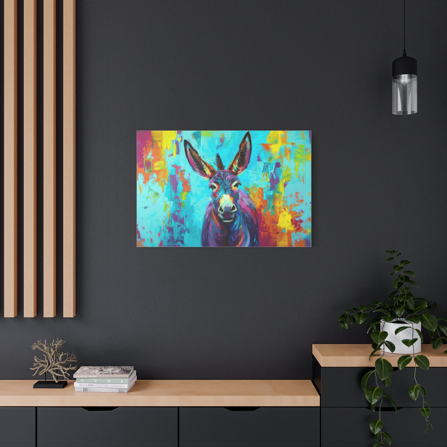 Donkey "Confetti" Fauvism Canvas 1.25"