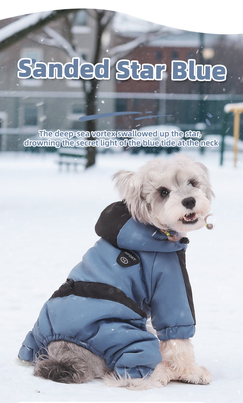 Thermal Dog Winter Coat Waterproof Hooded Snowsuit