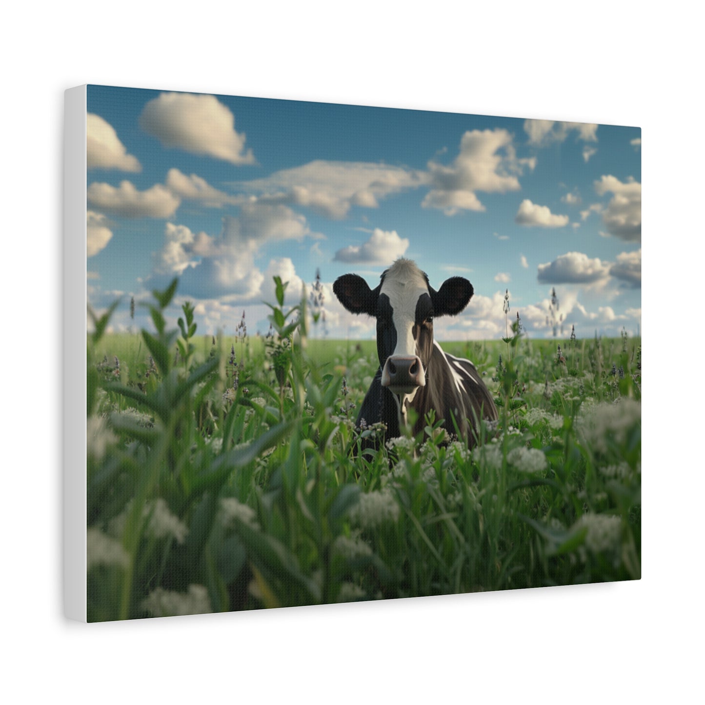 Holstein "Sky" Friesian Cow Canvas 1.25"