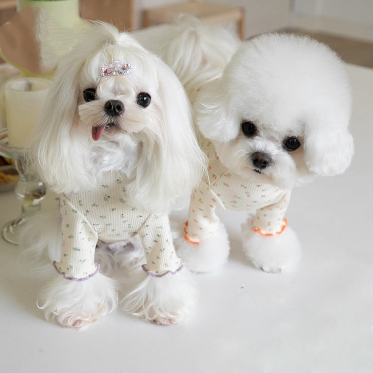 Floral Pattern Pet Base Layer Comfortable Home Clothing