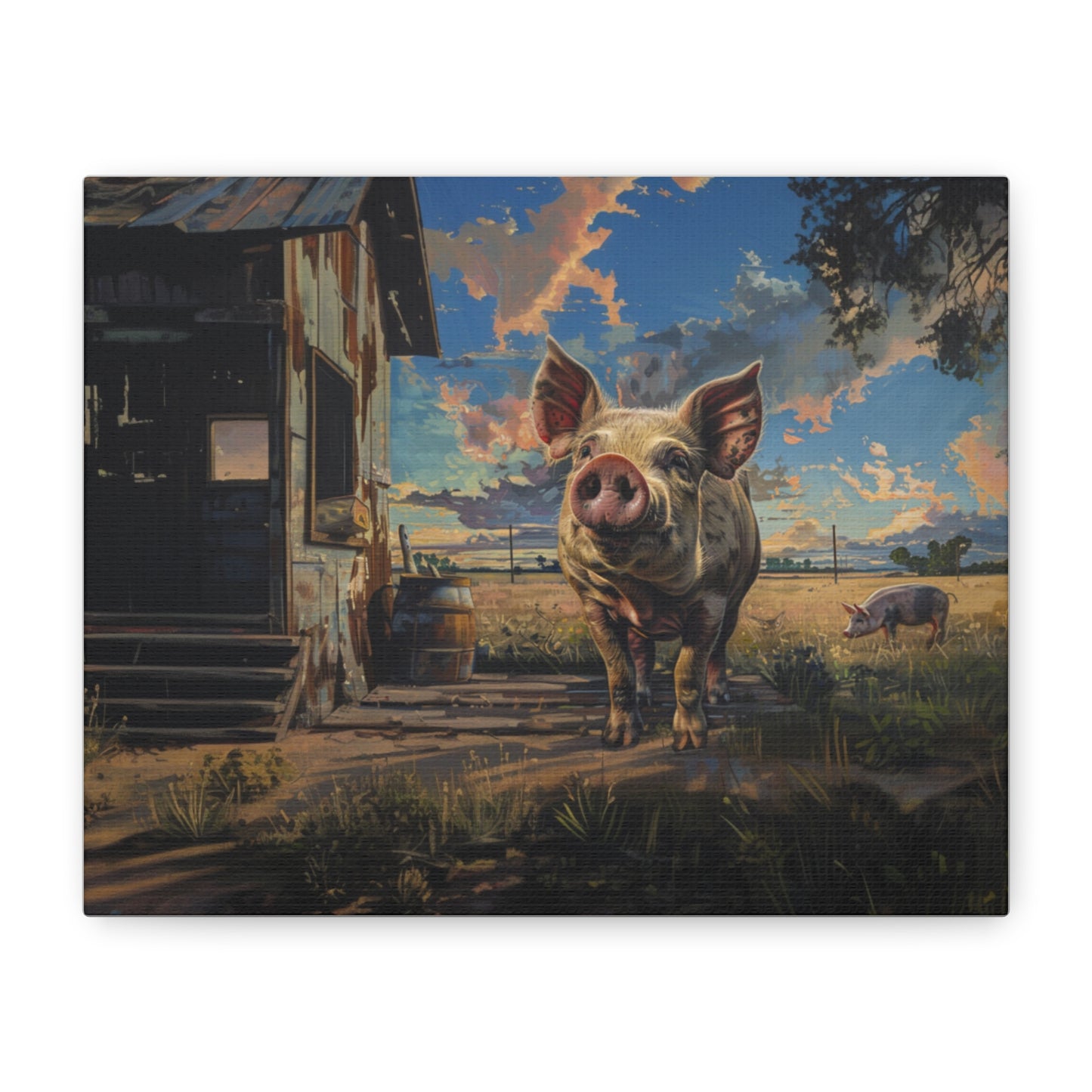 Gloucestershire "Winston" Pig Canvas 1.25"