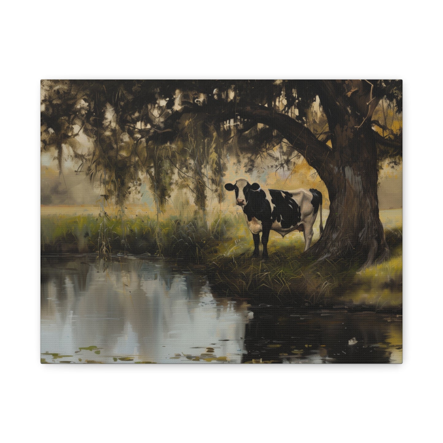 Holstein "Willow" Friesian Cow Canvas 1.25"