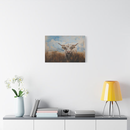 Highland "White Highlander" Cow Canvas 1.25"