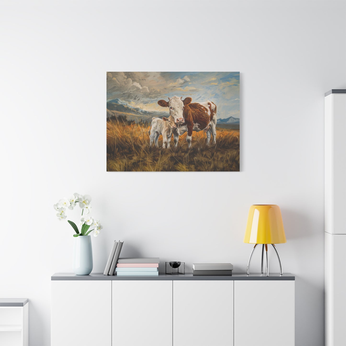 Holstein "Rosie and Pearl" Friesian Cow Canvas 1.25"