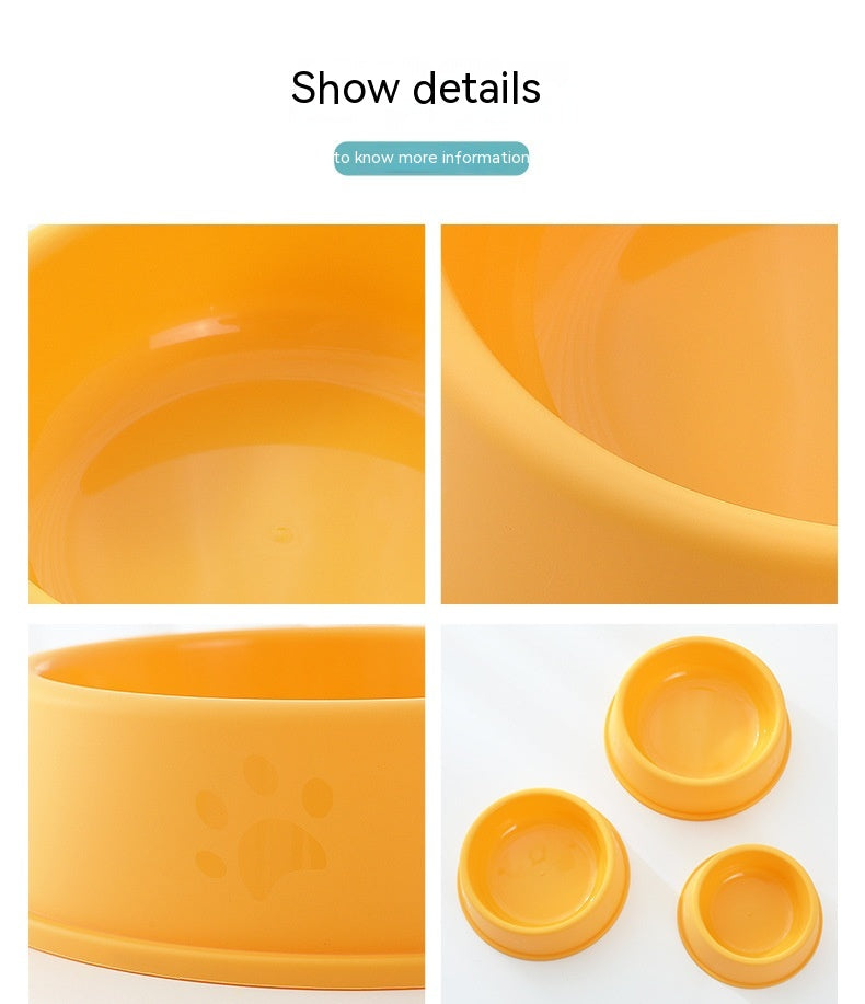 Frosted Footprint Plastic Pet Food Water Bowl