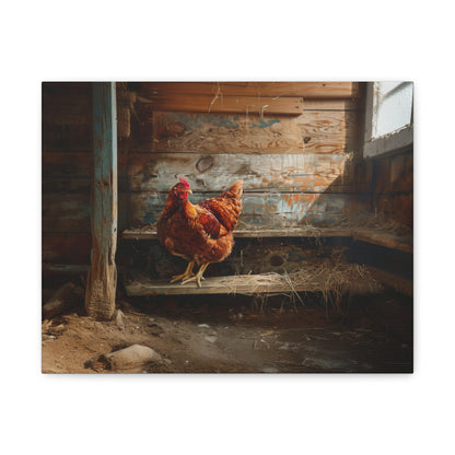 Rhode Island Red "Henny Penny" Chicken Canvas 1.25"