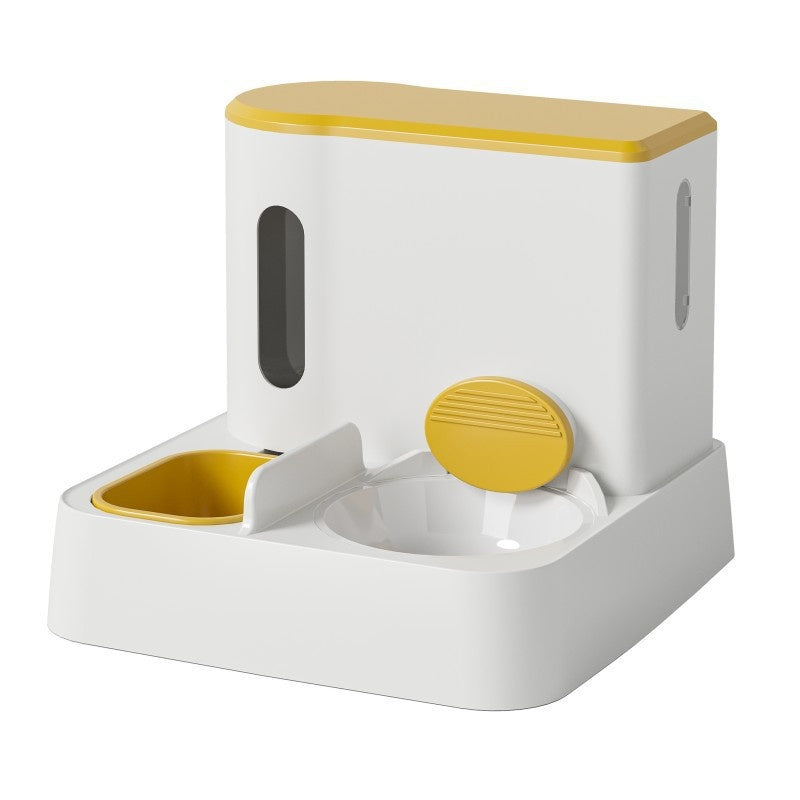 Automatic Cat Feeder Water Dispenser Integrated Double Bowl