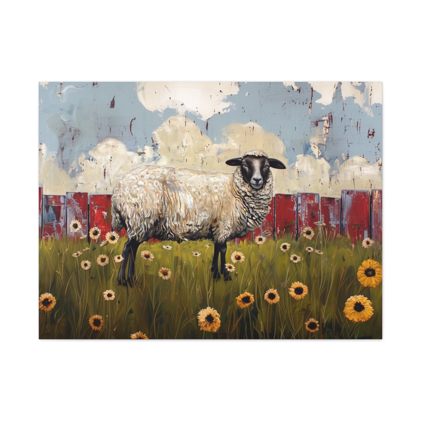 Suffolk "Bella" Sheep Canvas 1.25"