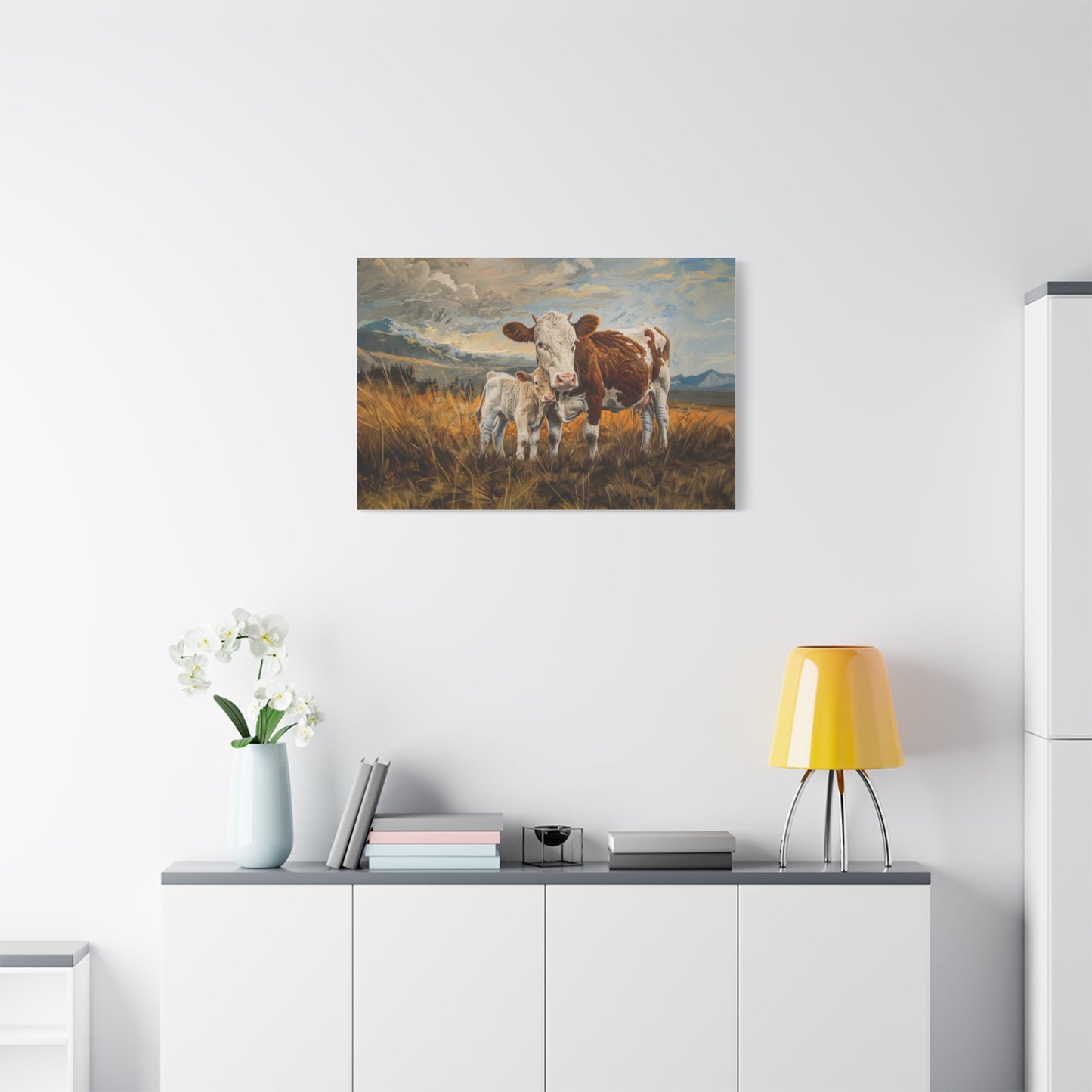 Holstein "Rosie and Pearl" Friesian Cow Canvas 1.25"