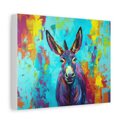 Donkey "Confetti" Fauvism Canvas 1.25"