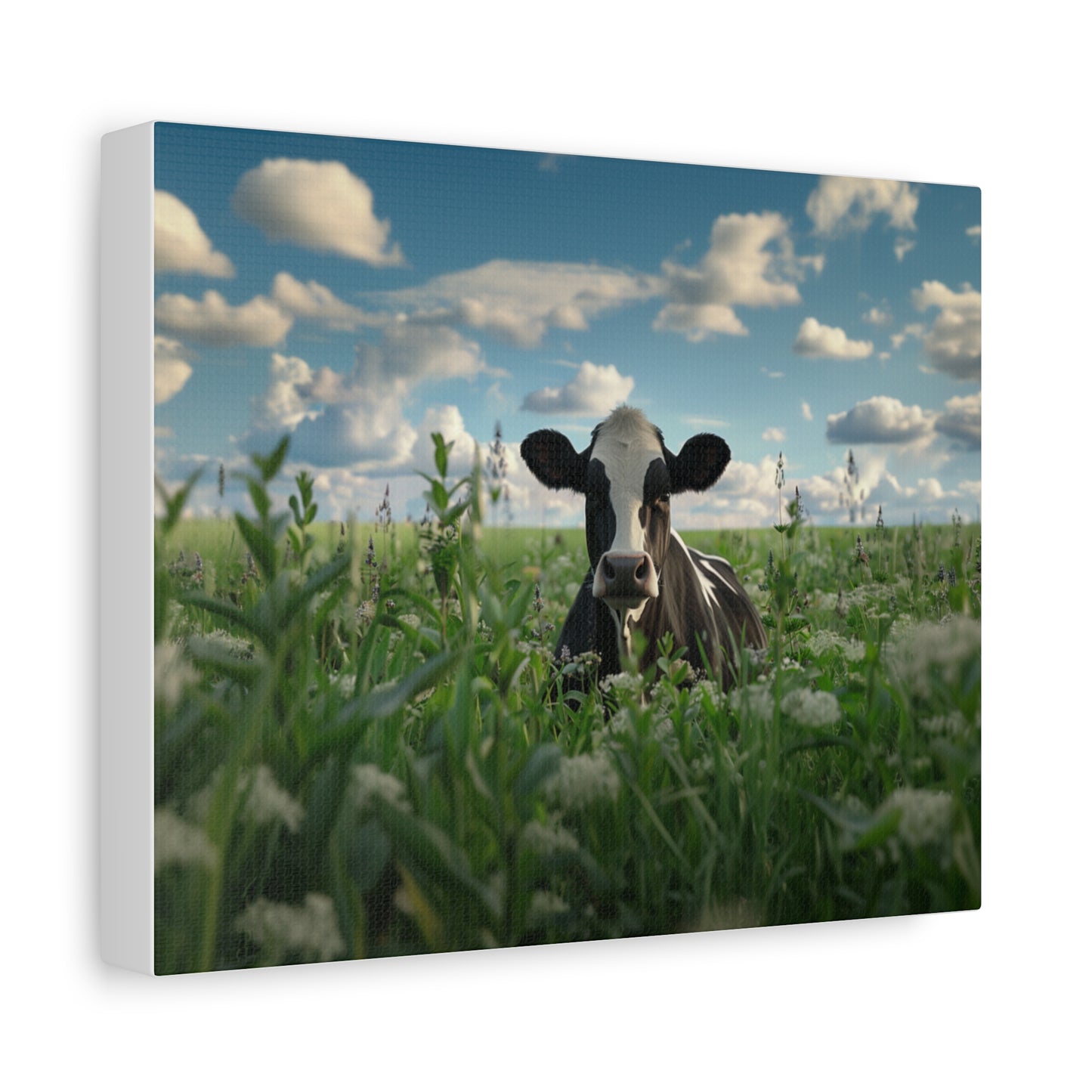 Holstein "Sky" Friesian Cow Canvas 1.25"