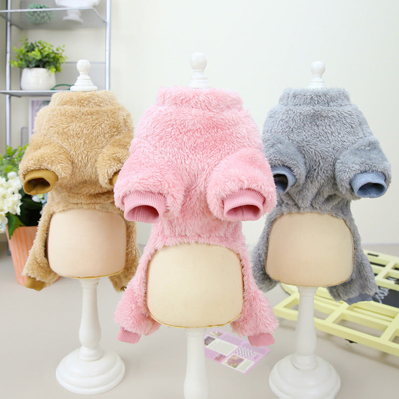 Tricolor Four-Leg Dog Sweater Winter Warm Pet Clothes