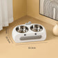 Duck Design Double Bowl Pet Food Water Feeder