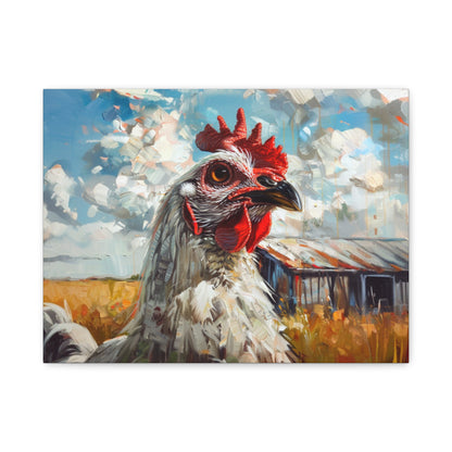 Leghorn "Cloud" Chicken Canvas 1.25"