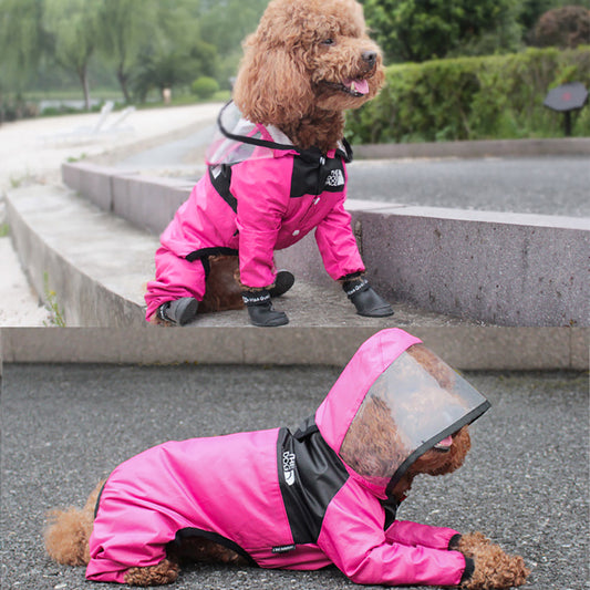 Rainy Day Pet Poncho Lightweight Waterproof Dog Clothing