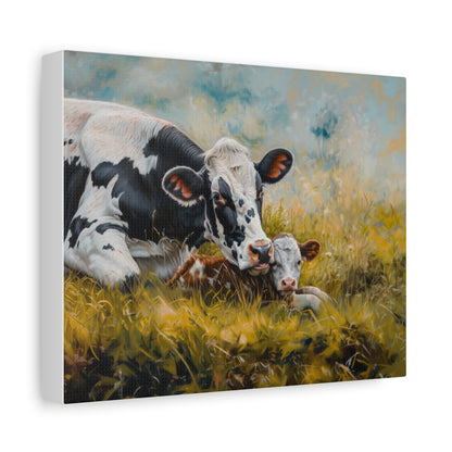 Holstein "Bella and Hazel" Friesian Cow Canvas 1.25"