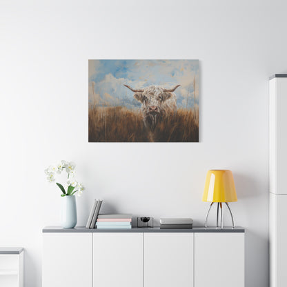 Highland "White Highlander" Cow Canvas 1.25"