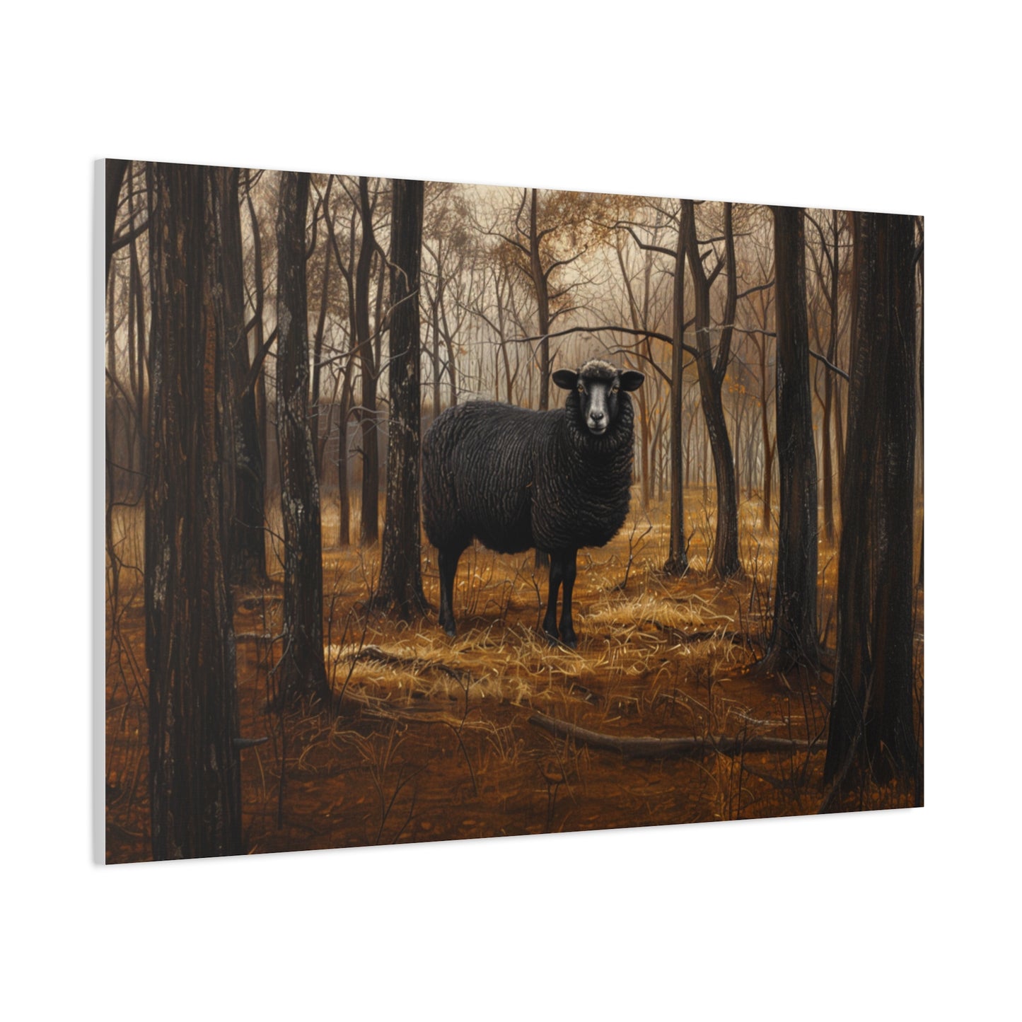 Black Welsh "Nova" Sheep Canvas 1.25"