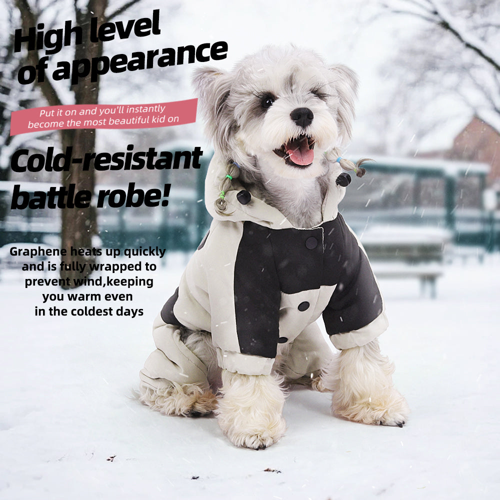 Thermal Dog Winter Coat Waterproof Hooded Snowsuit