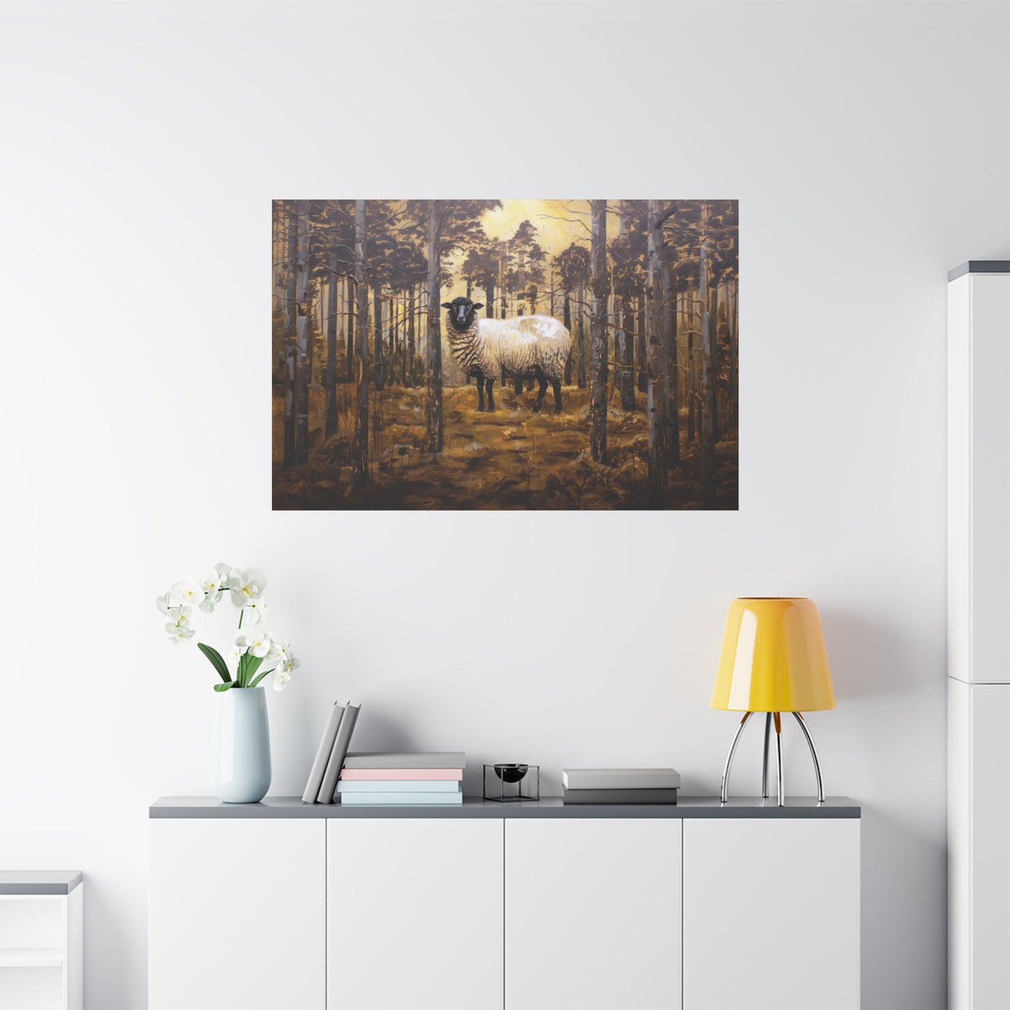 Suffolk "Jasper" Sheep Canvas 1.25"