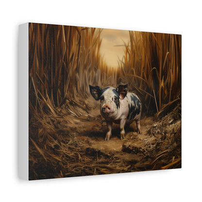 Gloucestershire "Runt" Pig Canvas 1.25"