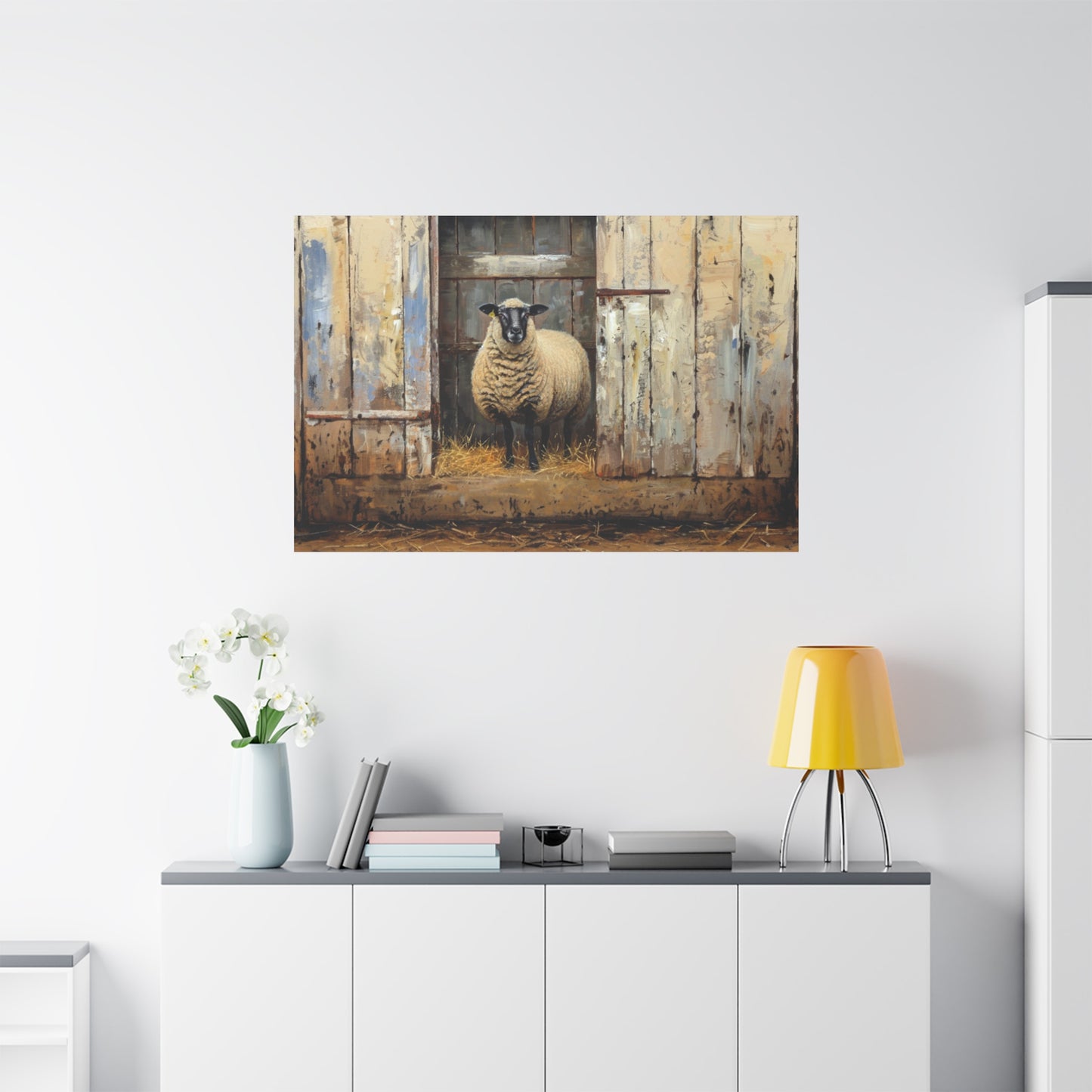 Suffolk "Sophie" Sheep Canvas 1.25"