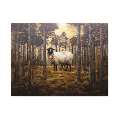 Suffolk "Jasper" Sheep Canvas 1.25"