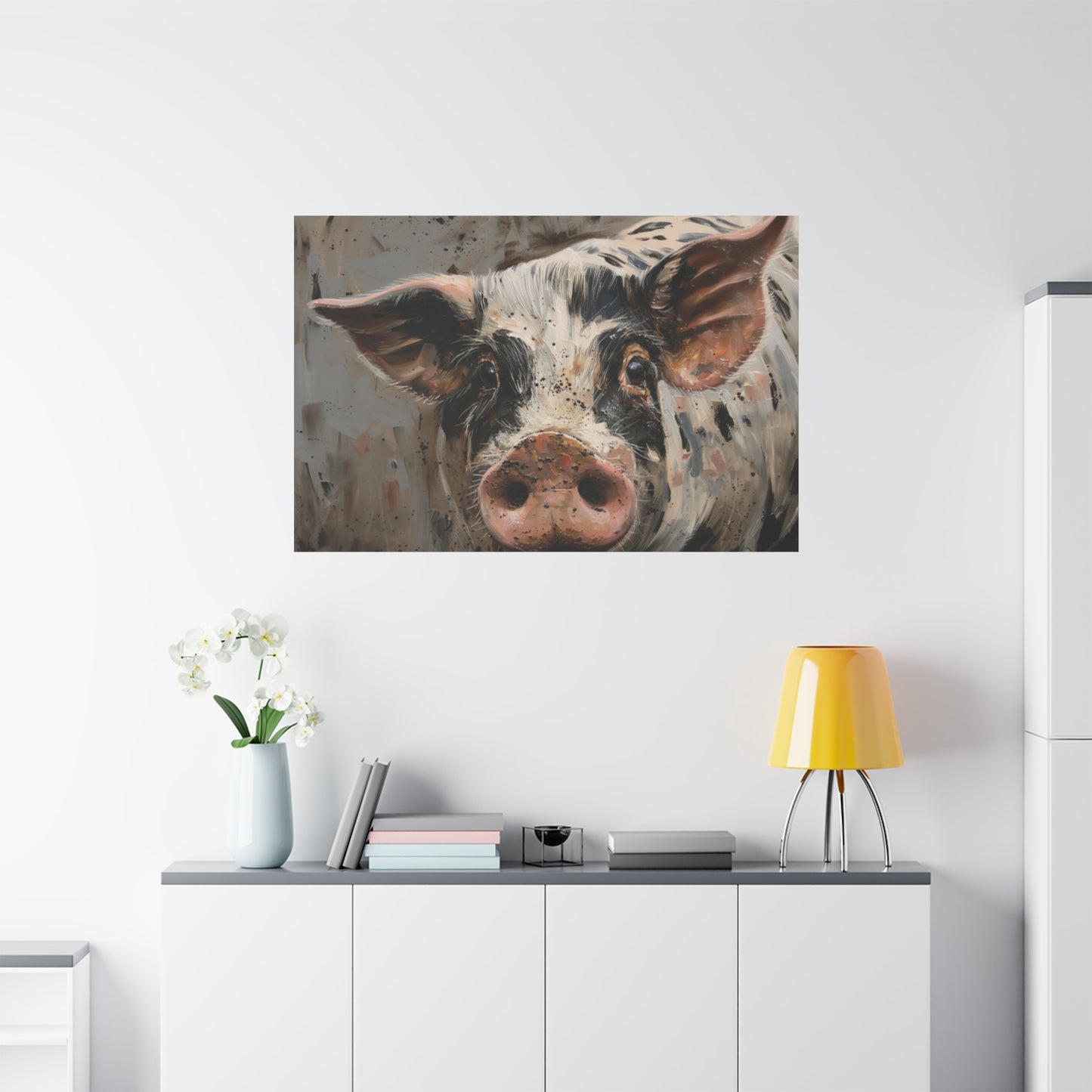 Gloucestershire "Luna" Pig Canvas 1.25"