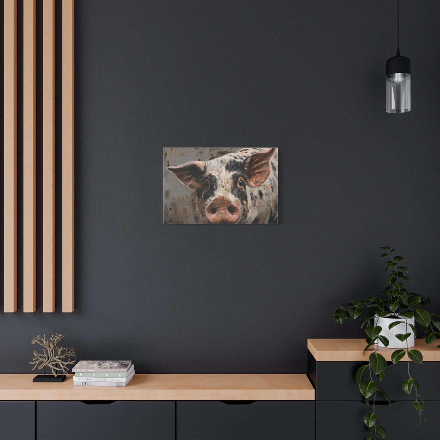 Gloucestershire "Luna" Pig Canvas 1.25"