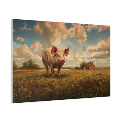 Yorkshire "Rupert" Pig Canvas 1.25"