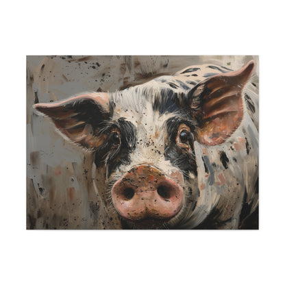 Gloucestershire "Luna" Pig Canvas 1.25"