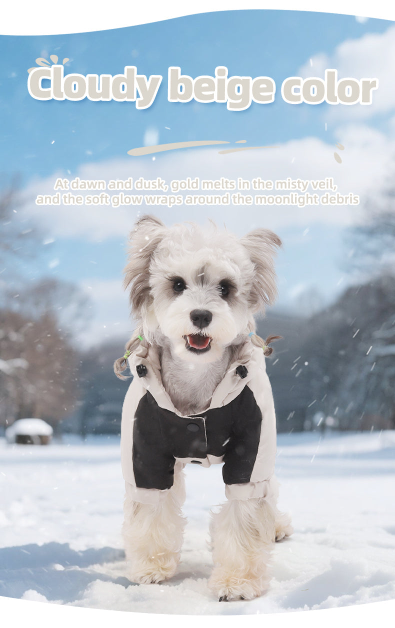 Thermal Dog Winter Coat Waterproof Hooded Snowsuit