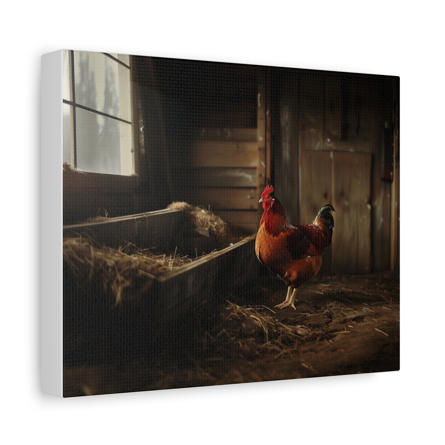 Rhode Island Red "Flappy" Chicken Canvas 1.25"