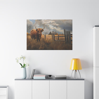 Highland "Fergus" Cow Canvas 1.25"