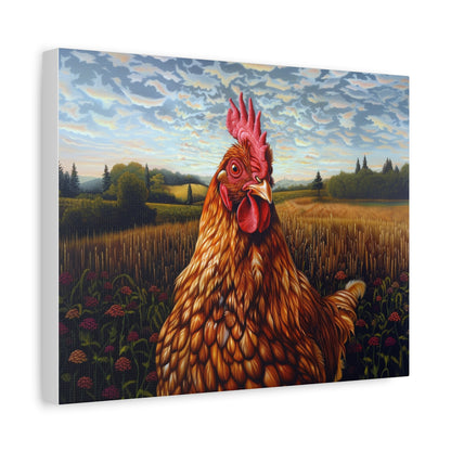 Rhode Island Red "Sunny" Chicken Canvas 1.25"