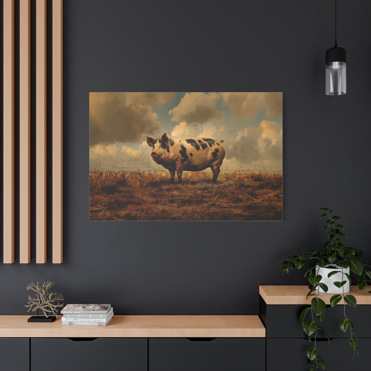 Gloucestershire "Penelope" Pig Canvas 1.25"