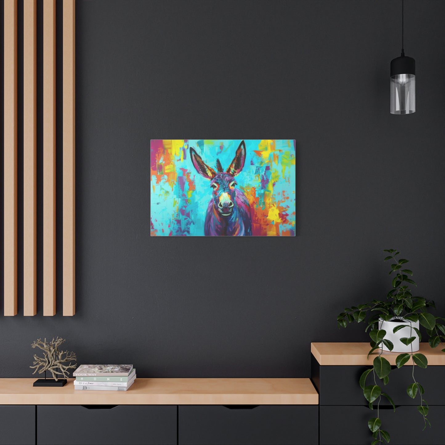 Donkey "Confetti" Fauvism Canvas 1.25"